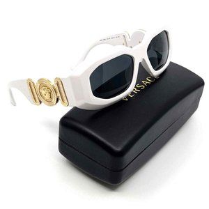 Sale Versace White Women's Gold Medusa Sunglasses
